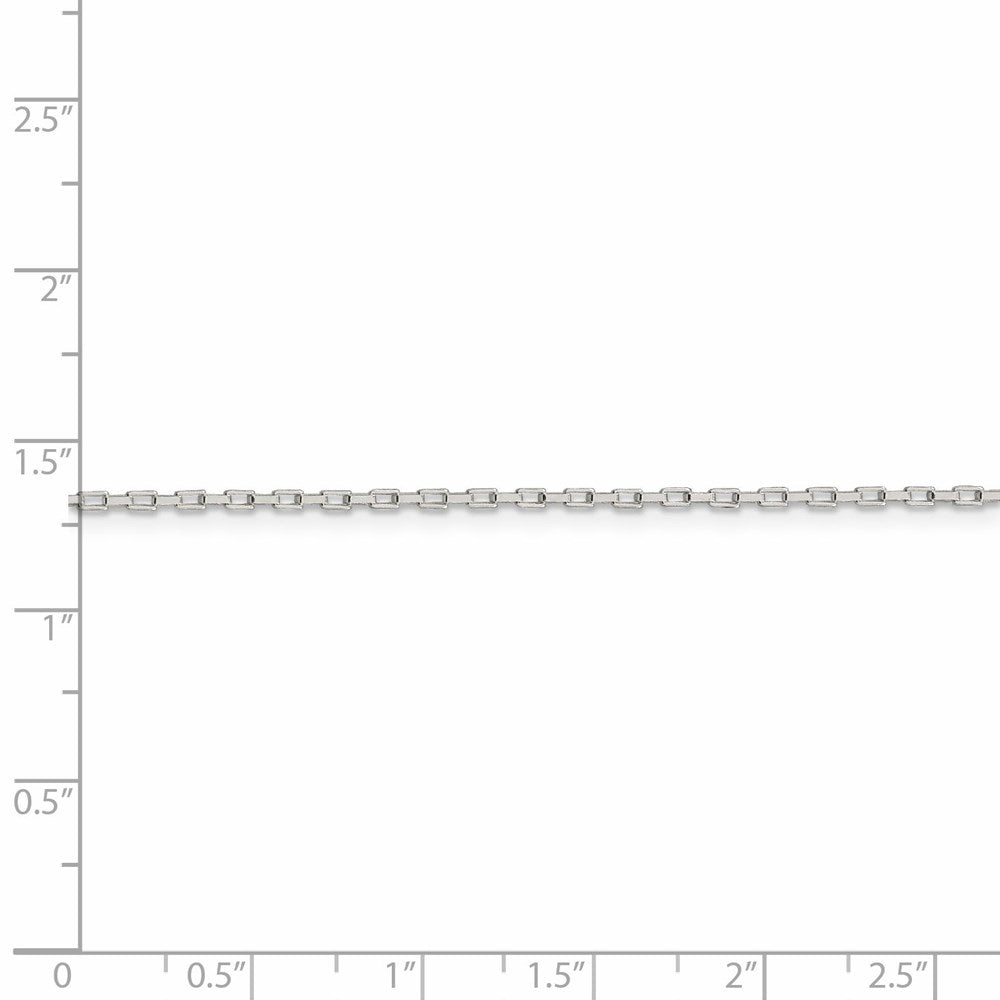 FJC Finejewelers 925 Sterling Silver Elongated Box Chain 24 Inches x 1.3 mm