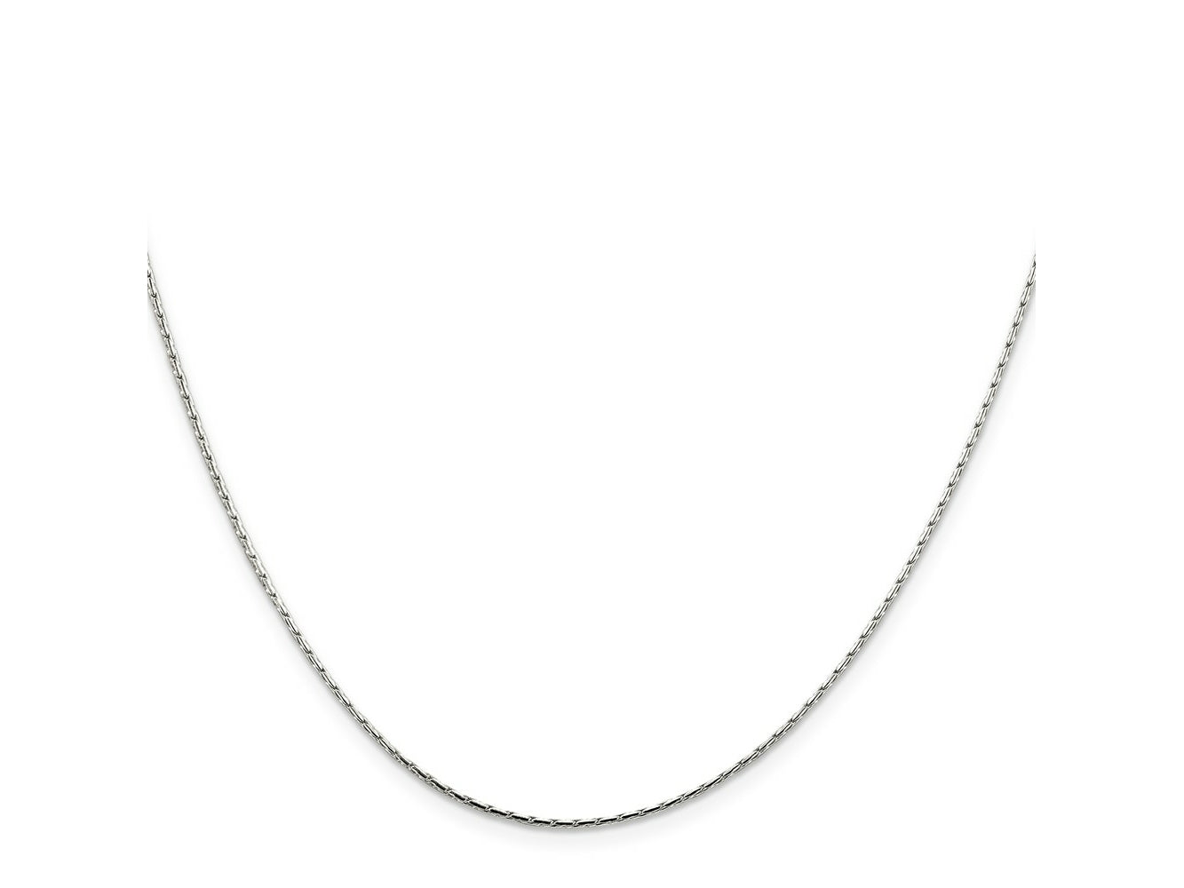 FJC Finejewelers 925 Sterling Silver Oval Box Chain 24 Inches x 1 mm