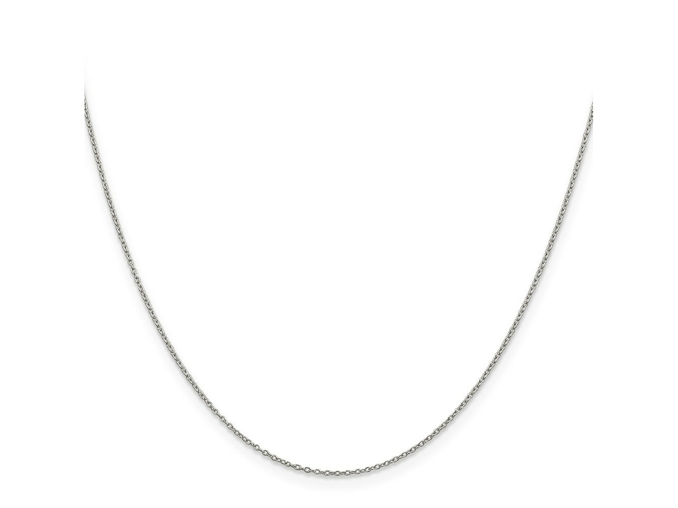 FJC Finejewelers 925 Sterling Silver Rhodium Plated Cable Chain 18 Inches x 1 mm