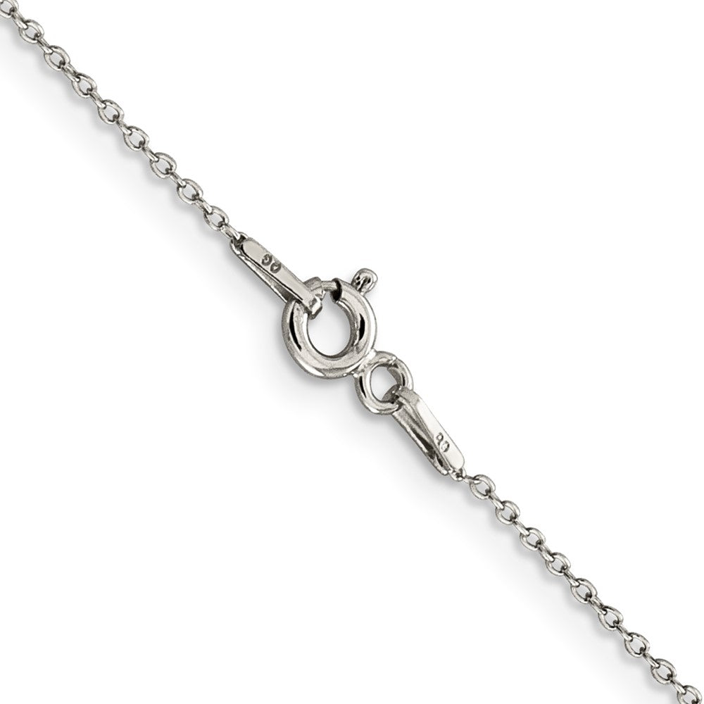 FJC Finejewelers 925 Sterling Silver Rhodium Plated Cable Chain 20 Inches x 1 mm