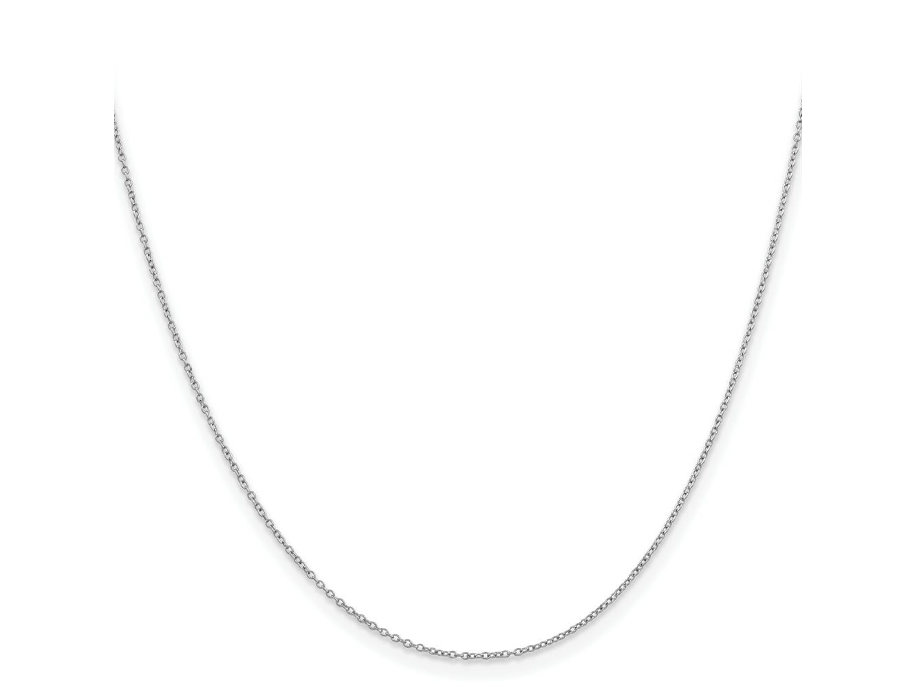 FJC Finejewelers 925 Sterling Silver Rhodium Plated Cable Chain 20 Inches x 1 mm