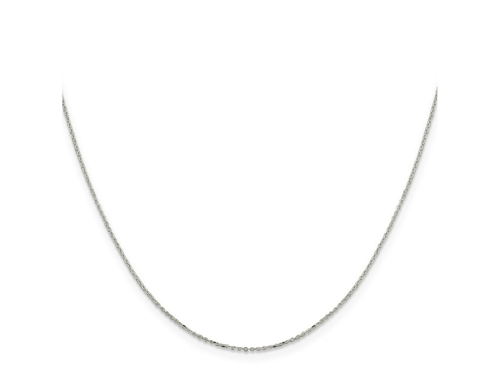 FJC Finejewelers 925 Sterling Silver 8 Sided Bright Cut Cable Chain 18 Inches x 1 mm