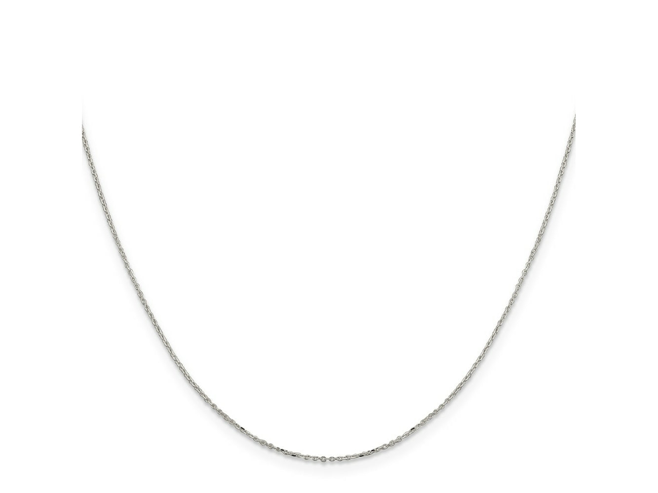 FJC Finejewelers 925 Sterling Silver 8 Sided Bright Cut Cable Chain 24 Inches x 1 mm