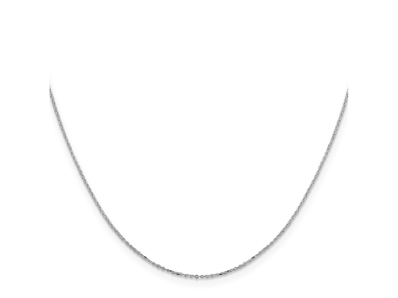 FJC Finejewelers 925 Sterling Silver Rhodium Plated 8 Sided Bright Cut Cable Chain 20 Inches x 1 mm