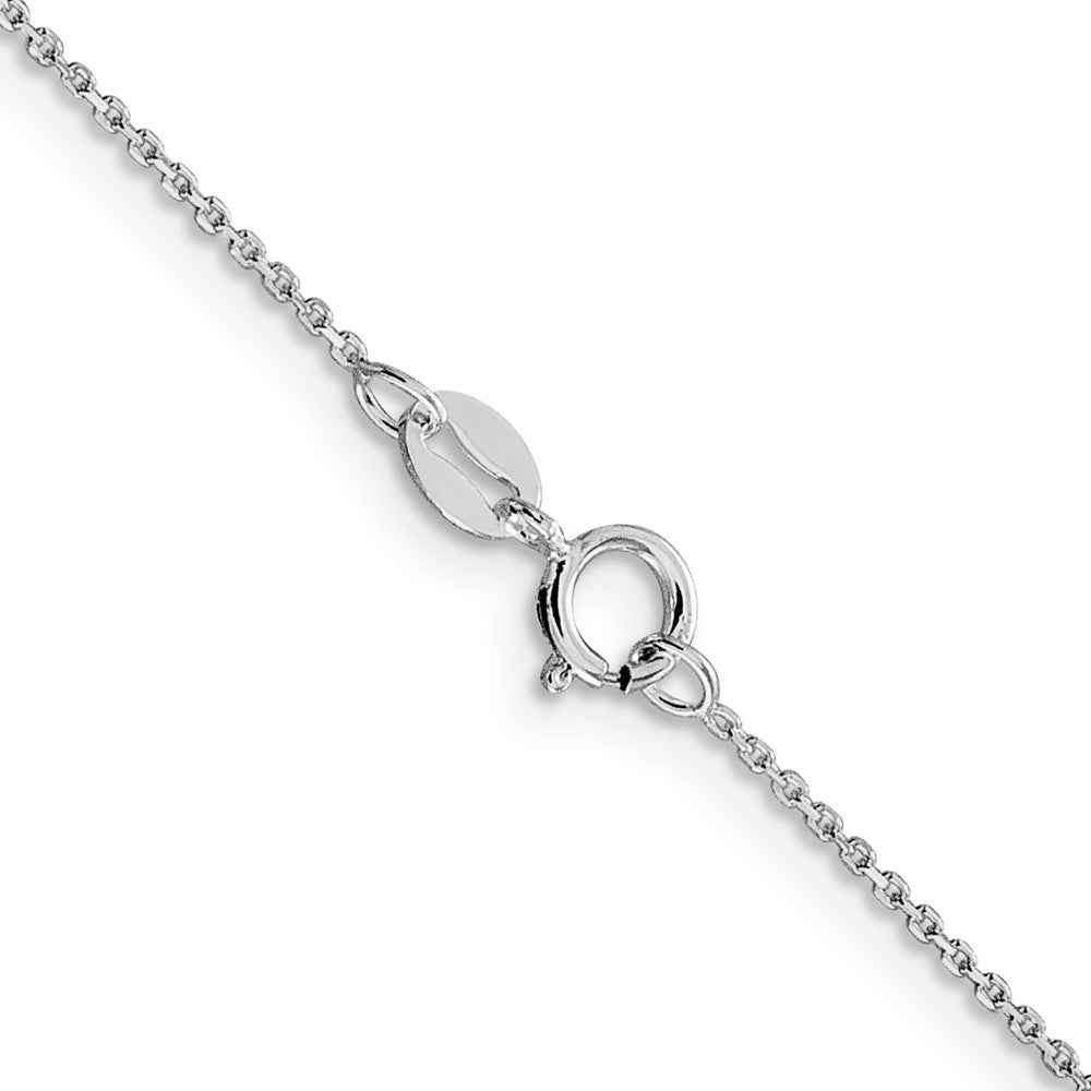 FJC Finejewelers 925 Sterling Silver Rhodium Plated 8 Sided Bright Cut Cable Chain 24 Inches x 1 mm