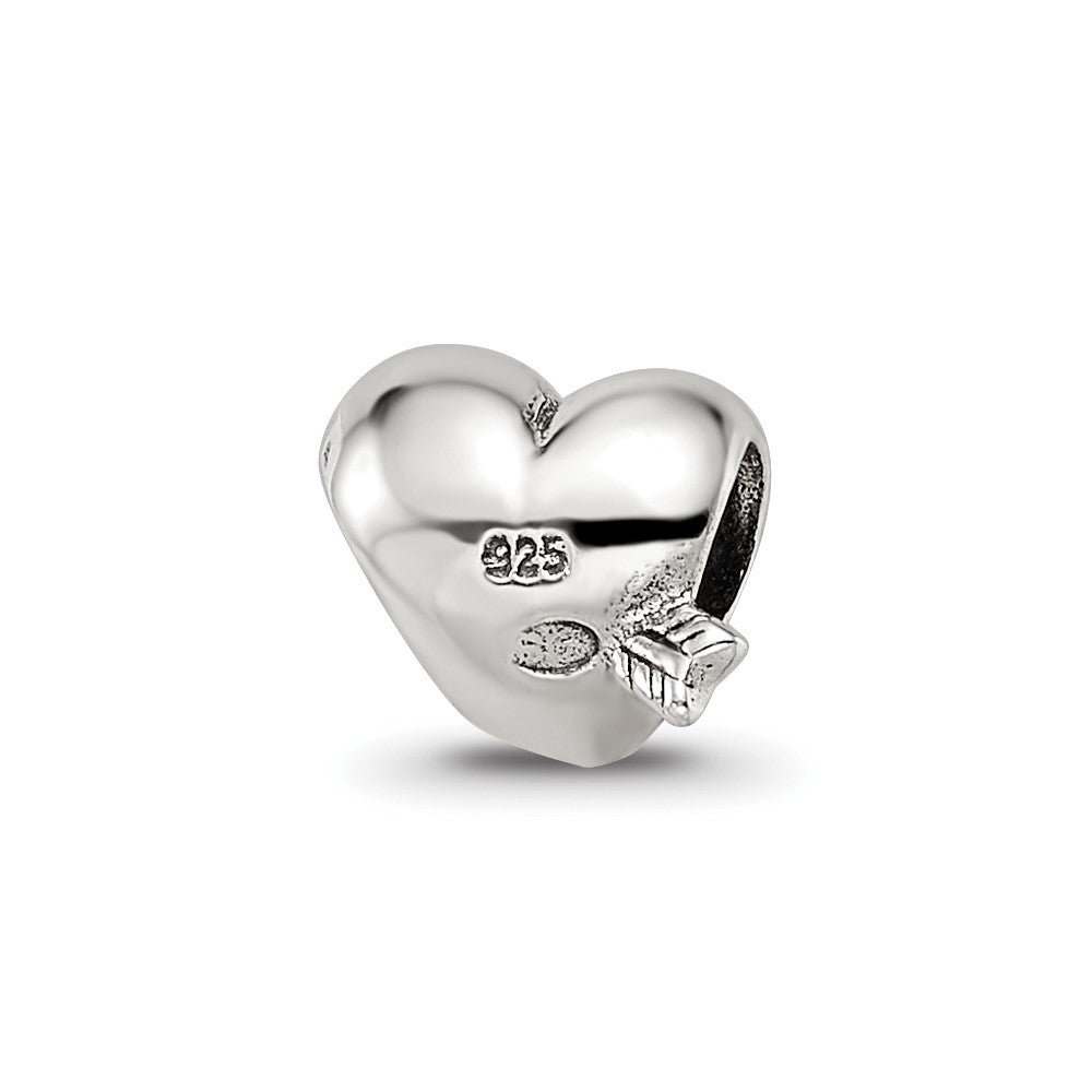 Reflections 925 Sterling Silver Kids Heart with Arrow Bead 6 x 6 mm