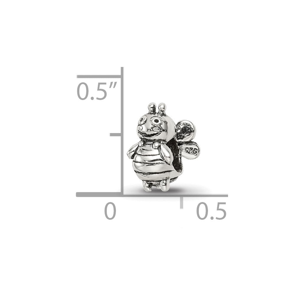 Reflections 925 Sterling Silver Kids Bumblebee Bead 9 x 5 mm