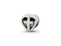 Reflections 925 Sterling Silver Kids Heart with Cross Bead 6 x 6 mm.