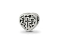 Reflections 925 Sterling Silver Kids Heart with Cross and Scroll Bead 6 x 6 mm.