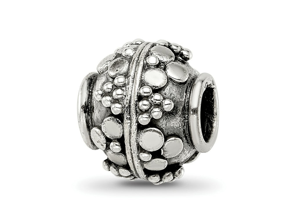 Reflections 925 Sterling Silver Hand Made Decorative Bali Bead 10 x 10 mm.