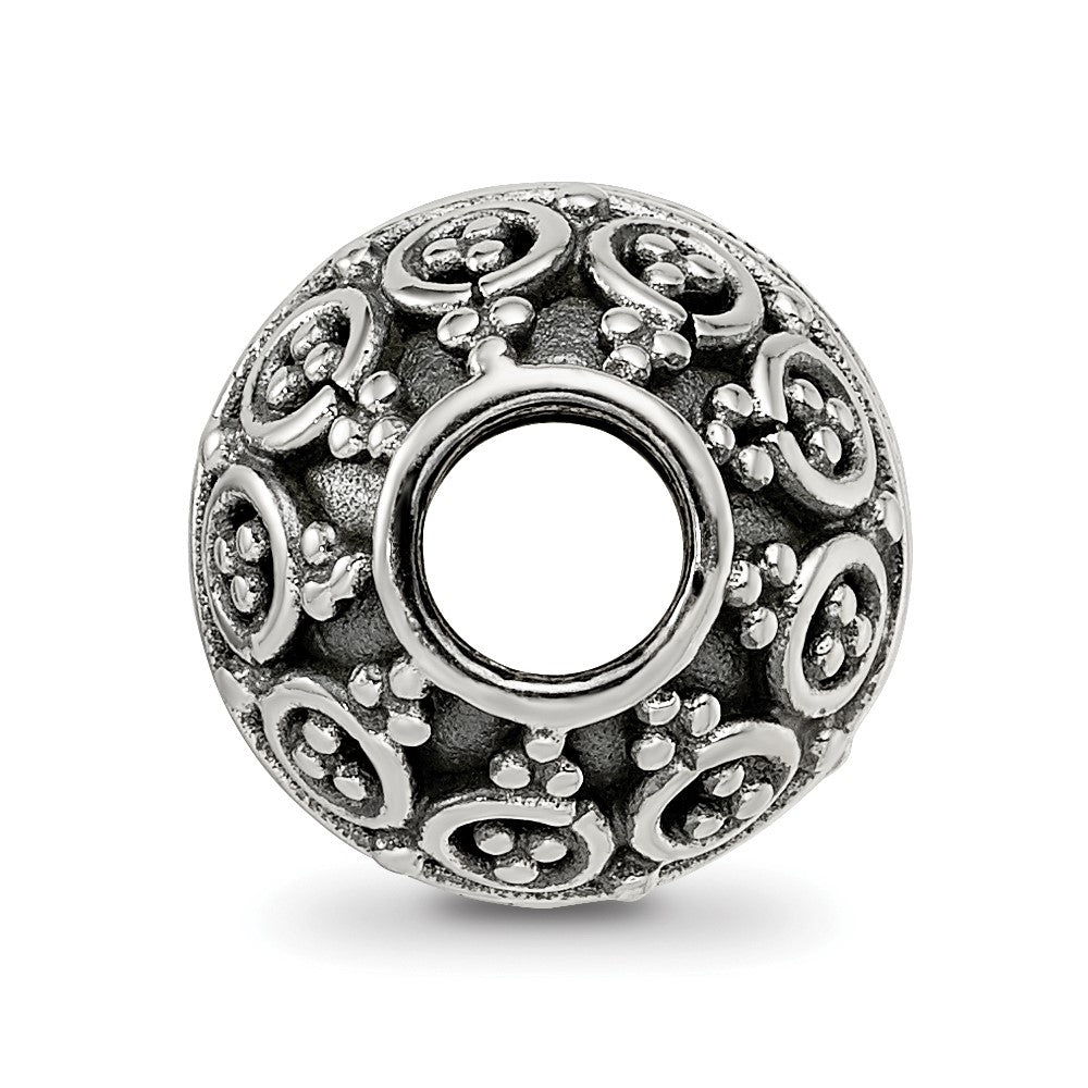 Reflections 925 Sterling Silver Hand Made Decorative Bali Bead 10 x 10 mm.