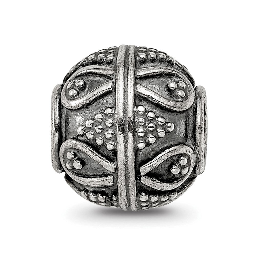 Reflections 925 Sterling Silver Hand Made Decorative Bali Bead 10 x 10 mm.