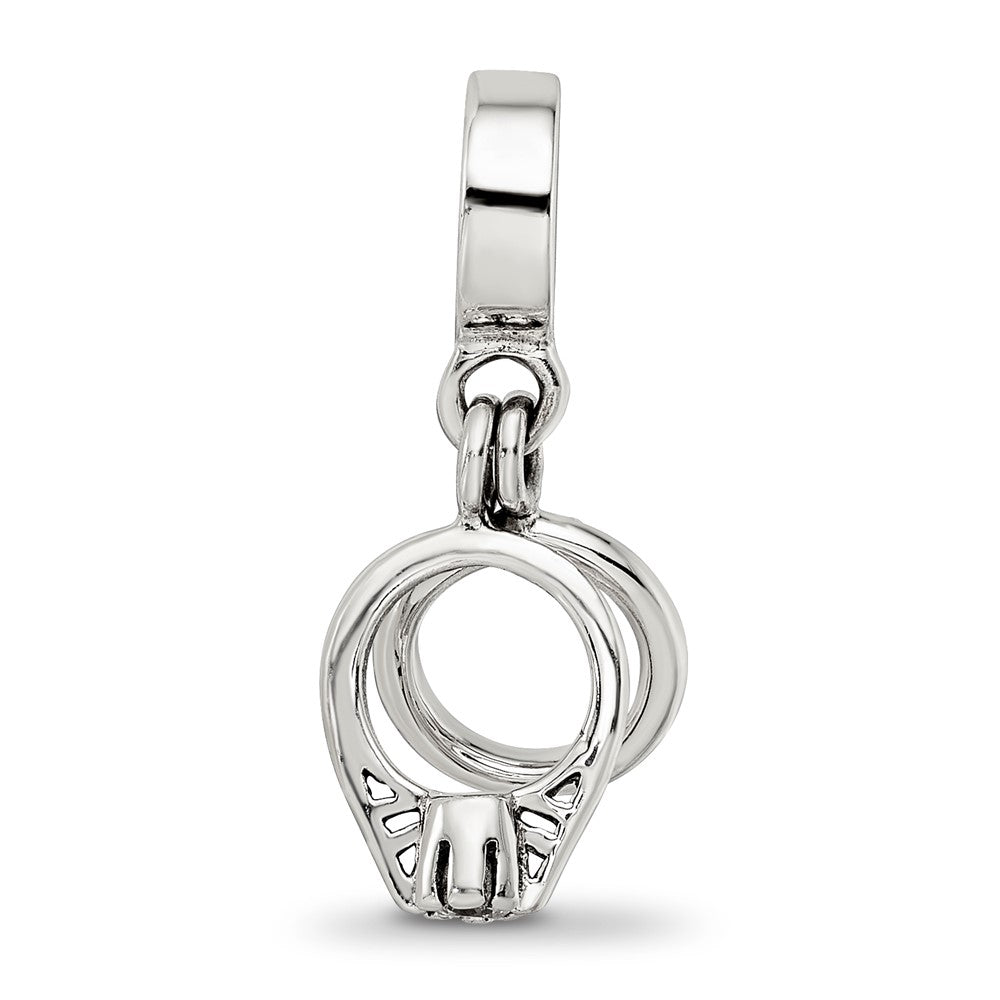 Reflections 925 Sterling Silver CZ Bridal Rings Dangle Bead 19 x 8 mm