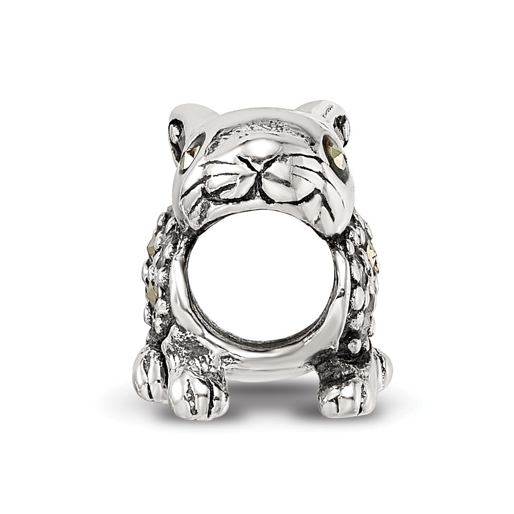 Reflections 925 Sterling Silver Marcasite Rabbit Bead 9 x 10 mm.