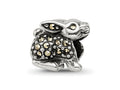Reflections 925 Sterling Silver Marcasite Rabbit Bead 9 x 10 mm.