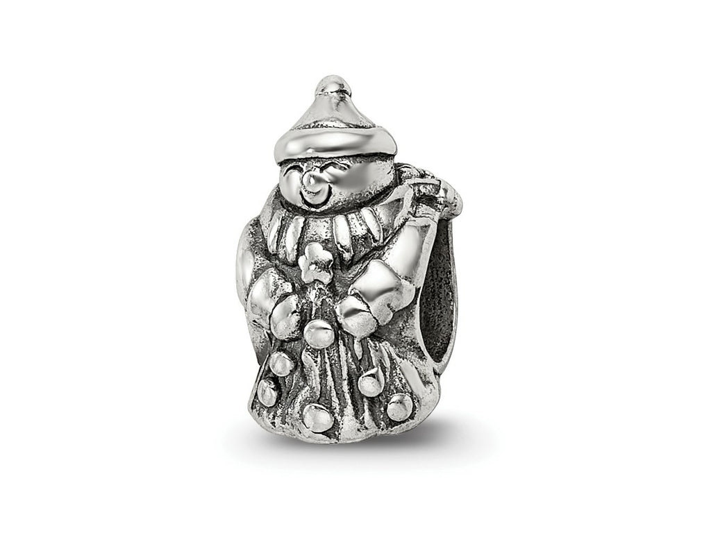 Reflections 925 Sterling Silver Snowman Bead 10 x 6 mm.