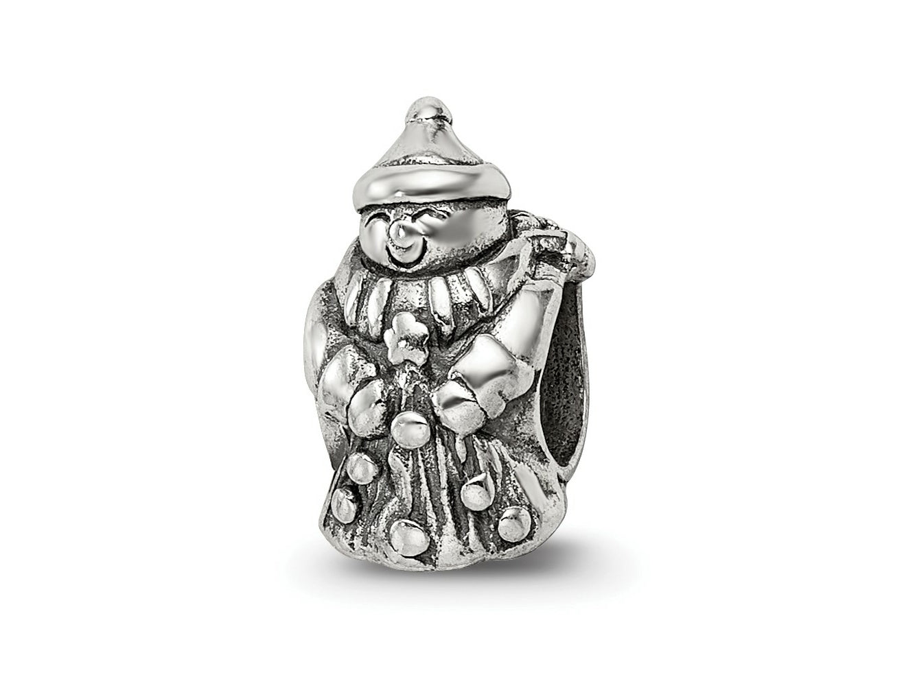 Reflections 925 Sterling Silver Snowman Bead 10 x 6 mm.