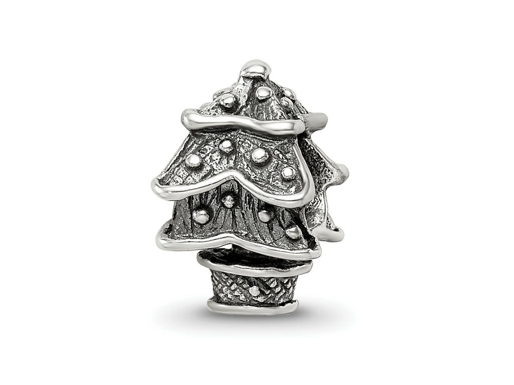 Reflections 925 Sterling Silver Christmas Tree Bead 10 x 7 mm