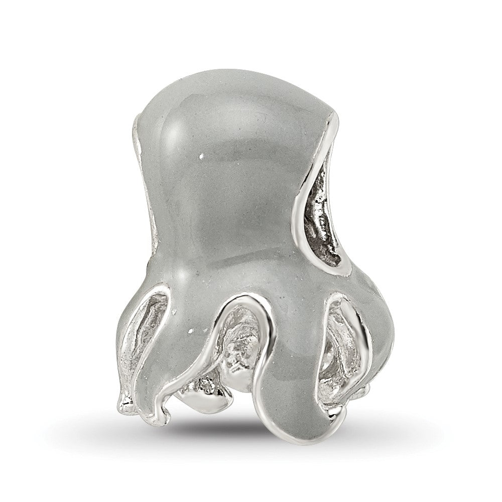 Reflections 925 Sterling Silver Enameled Octopus Bead 11 x 9 mm
