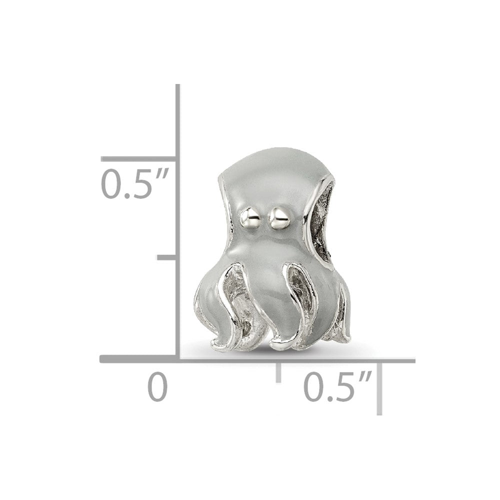 Reflections 925 Sterling Silver Enameled Octopus Bead 11 x 9 mm