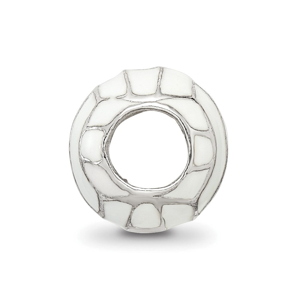 Reflections 925 Sterling Silver Enameled Volleyball Bead 9 x 8 mm