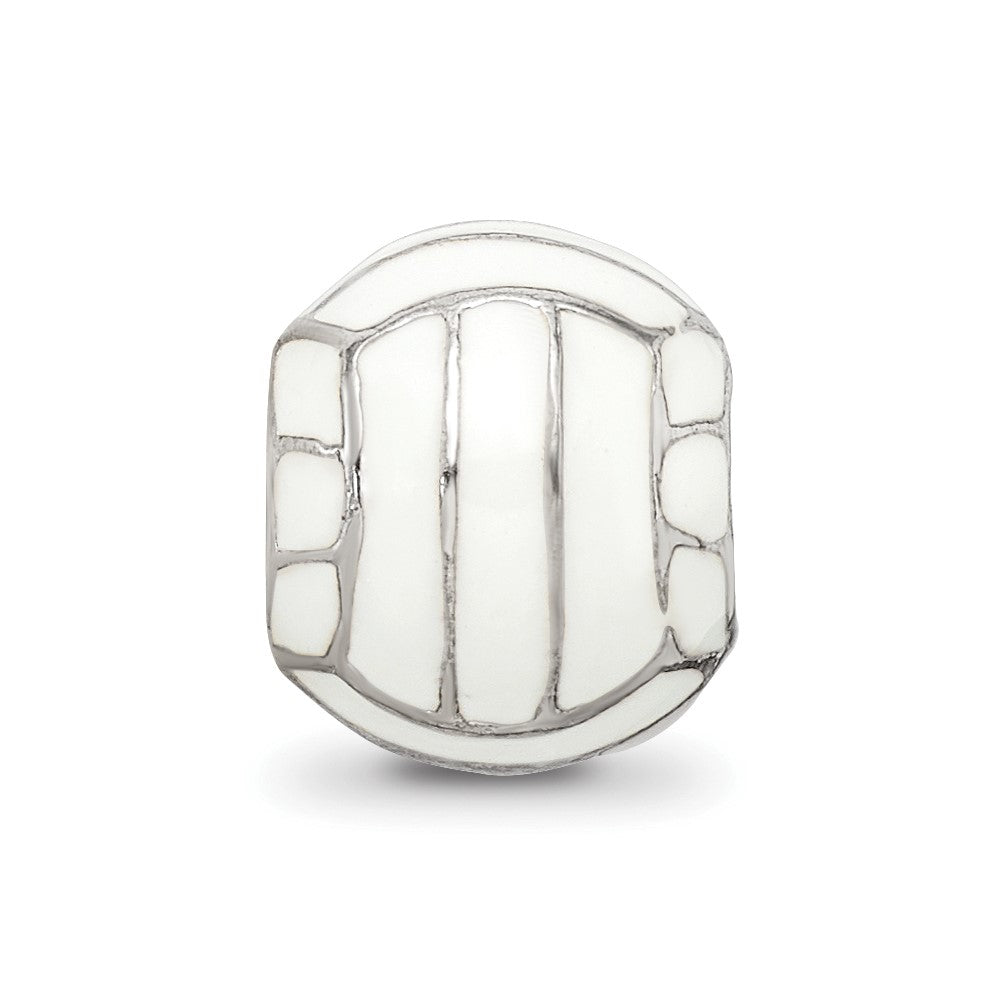 Reflections 925 Sterling Silver Enameled Volleyball Bead 9 x 8 mm