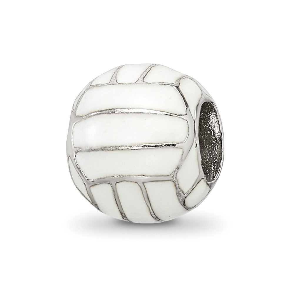 Reflections 925 Sterling Silver Enameled Volleyball Bead 9 x 8 mm
