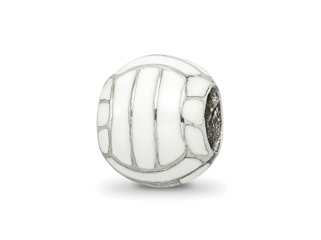 Reflections 925 Sterling Silver Enameled Volleyball Bead 9 x 8 mm