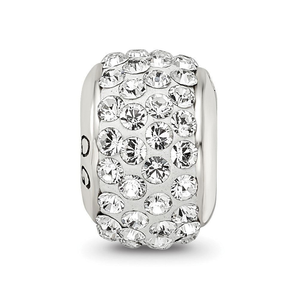 Reflections 925 Sterling Silver White Full Preciosa Crystal Bead 12 x 8 mm