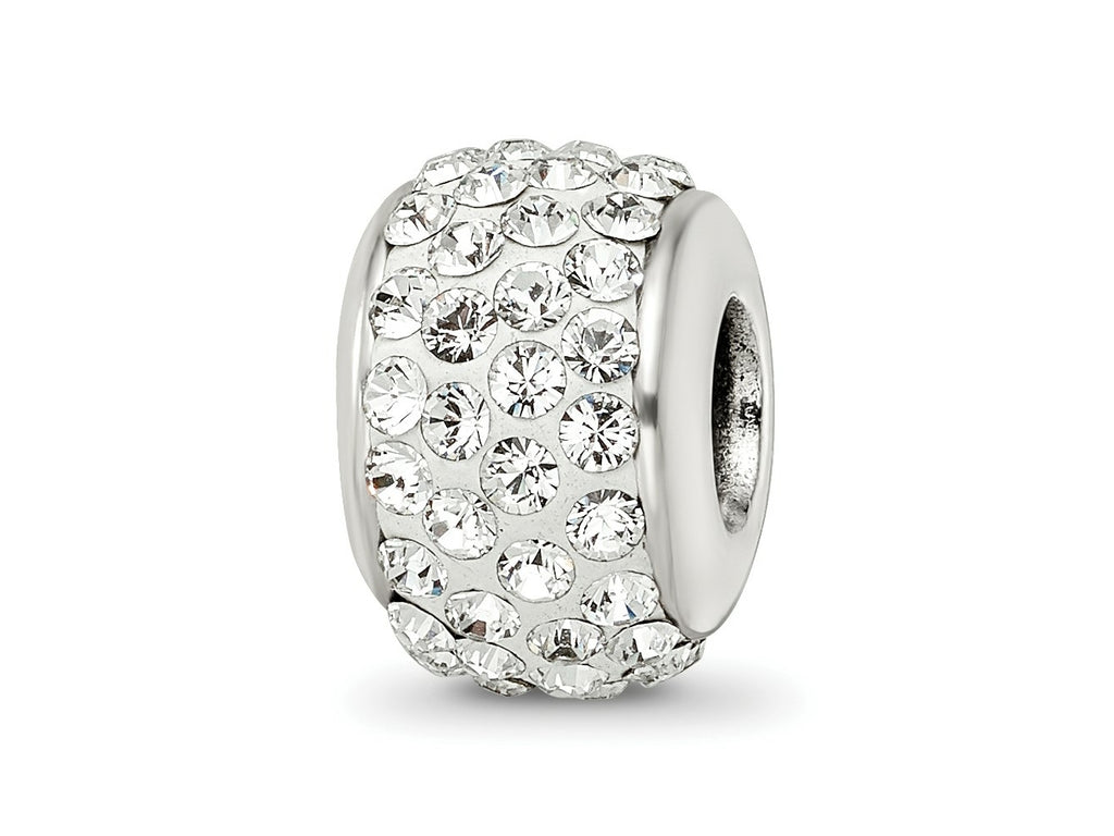 Reflections 925 Sterling Silver White Full Preciosa Crystal Bead 12 x 8 mm
