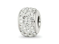 Reflections 925 Sterling Silver White Full Preciosa Crystal Bead 12 x 8 mm