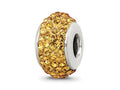 Reflections 925 Sterling Silver Orange Full Preciosa Crystal Bead 12 x 8 mm