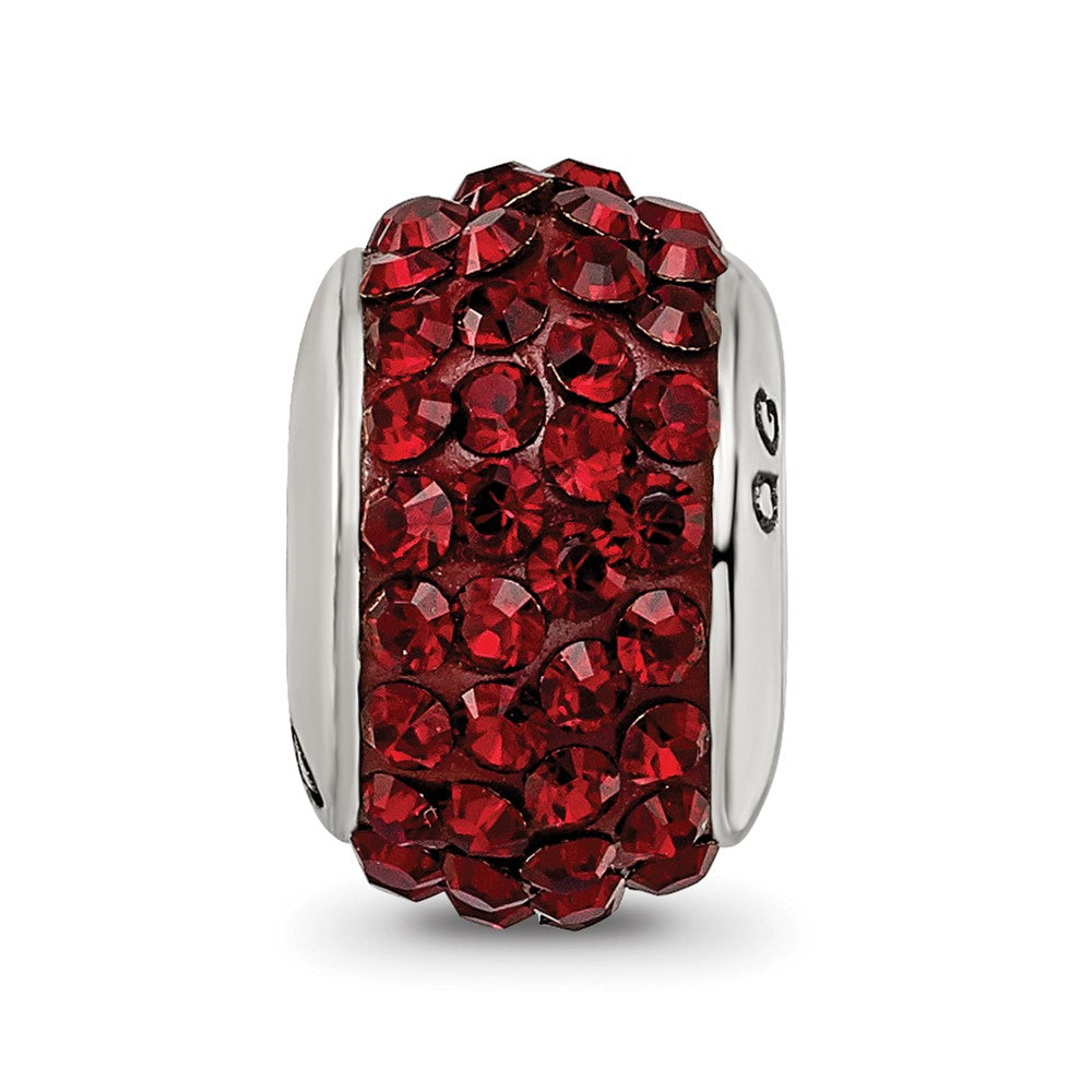 Reflections 925 Sterling Silver Dark Maroon Full Preciosa Crystal Bead 12 x 8 mm
