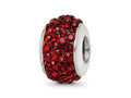 Reflections 925 Sterling Silver Dark Maroon Full Preciosa Crystal Bead 12 x 8 mm