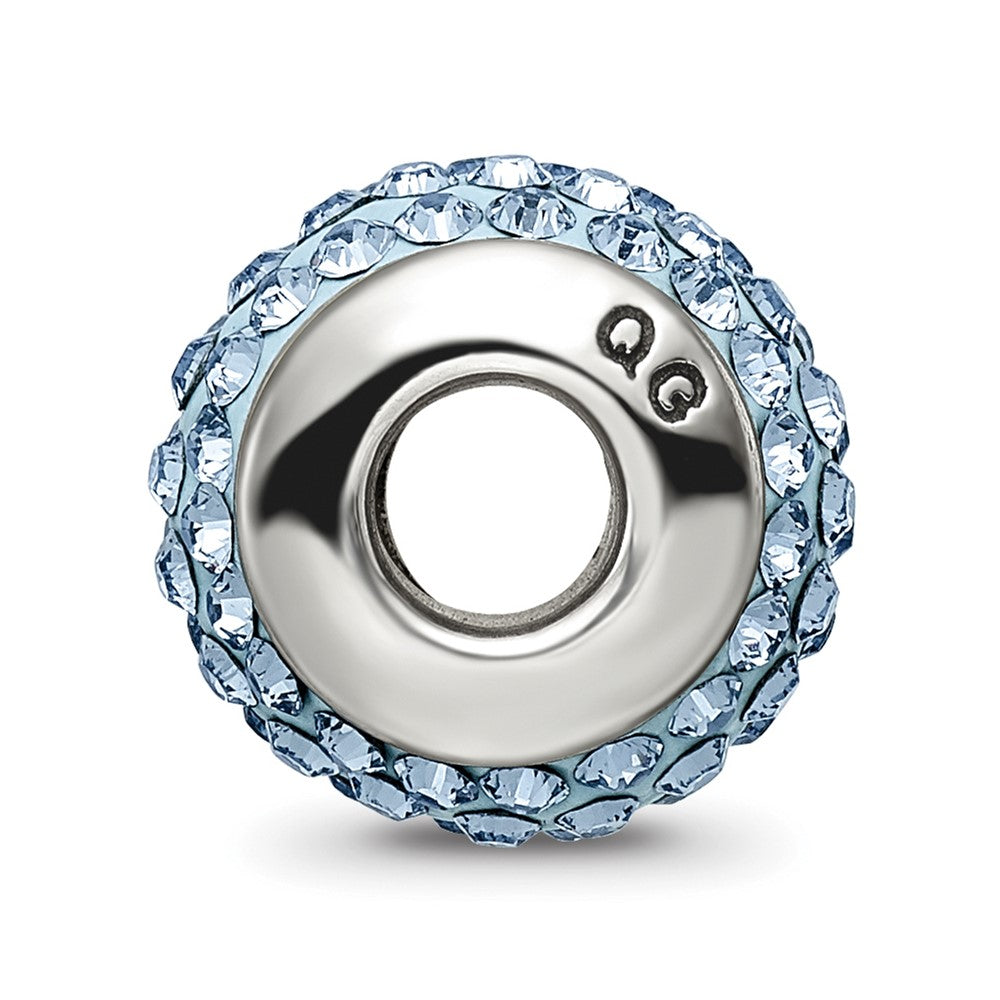 Reflections 925 Sterling Silver Light Blue Full Preciosa Crystal Bead 12 x 8 mm