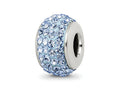 Reflections 925 Sterling Silver Light Blue Full Preciosa Crystal Bead 12 x 8 mm
