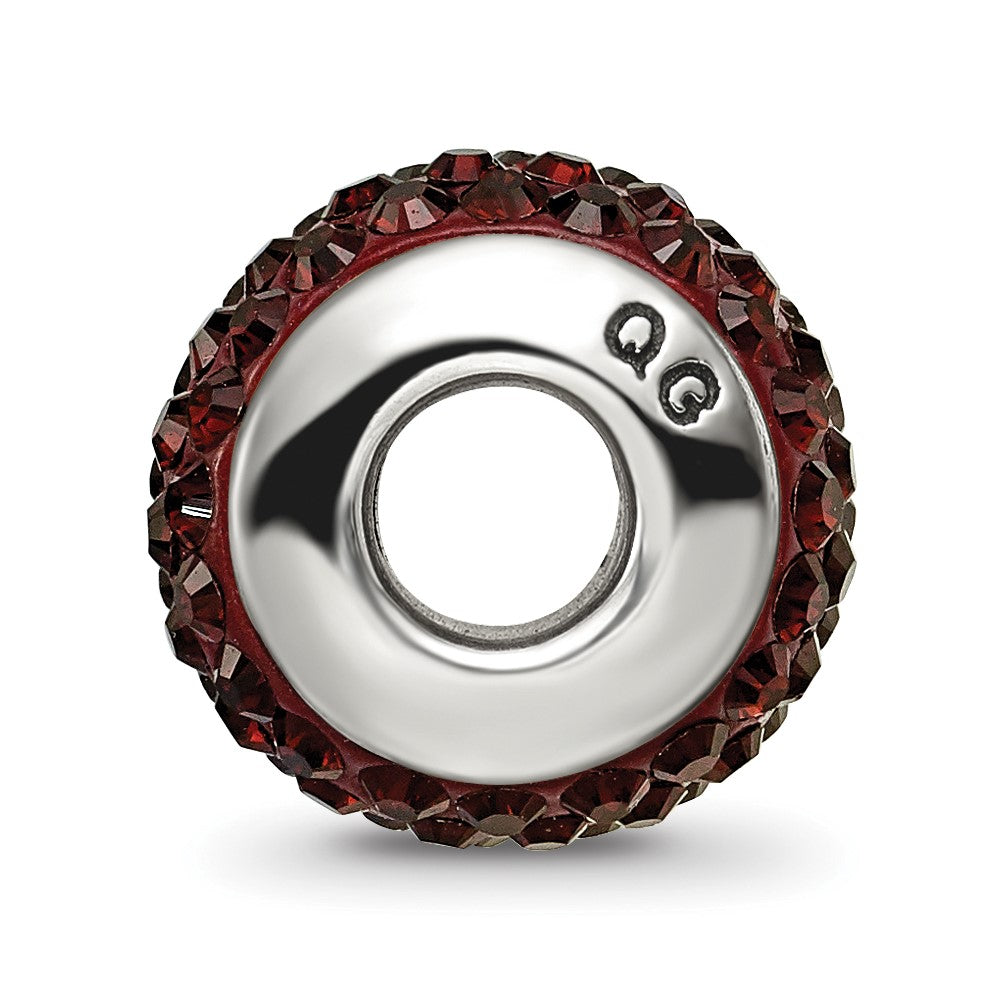 Reflections 925 Sterling Silver Brown Full Preciosa Crystal Bead 12 x 8 mm