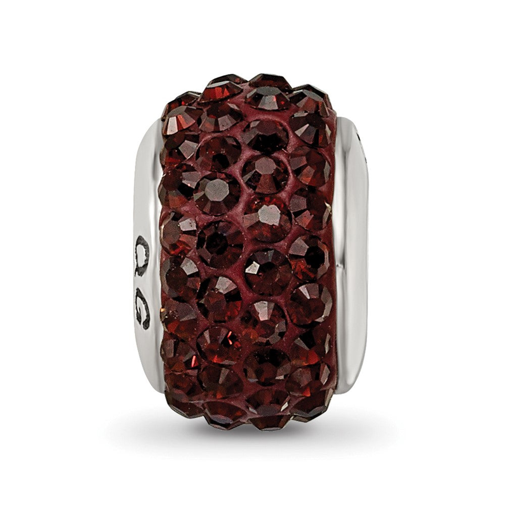 Reflections 925 Sterling Silver Brown Full Preciosa Crystal Bead 12 x 8 mm
