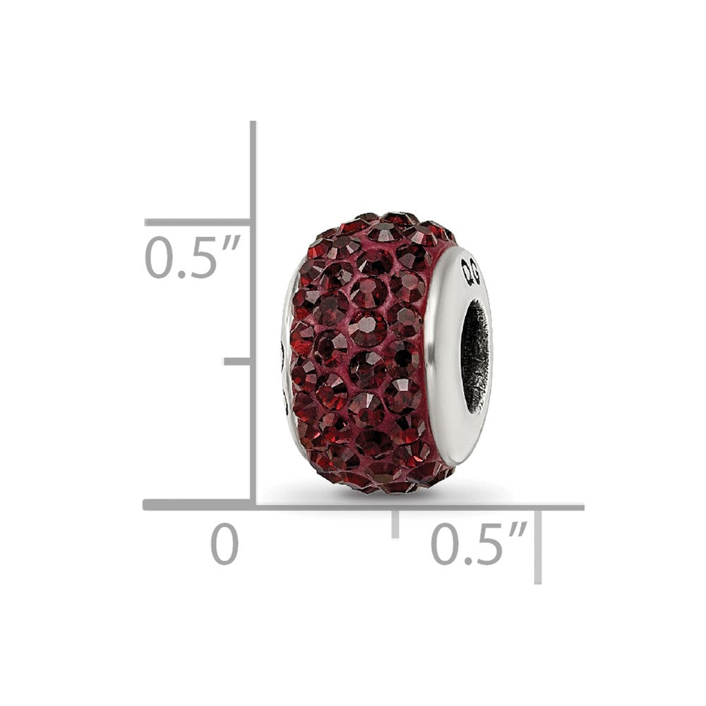 Reflections 925 Sterling Silver Brown Full Preciosa Crystal Bead 12 x 8 mm