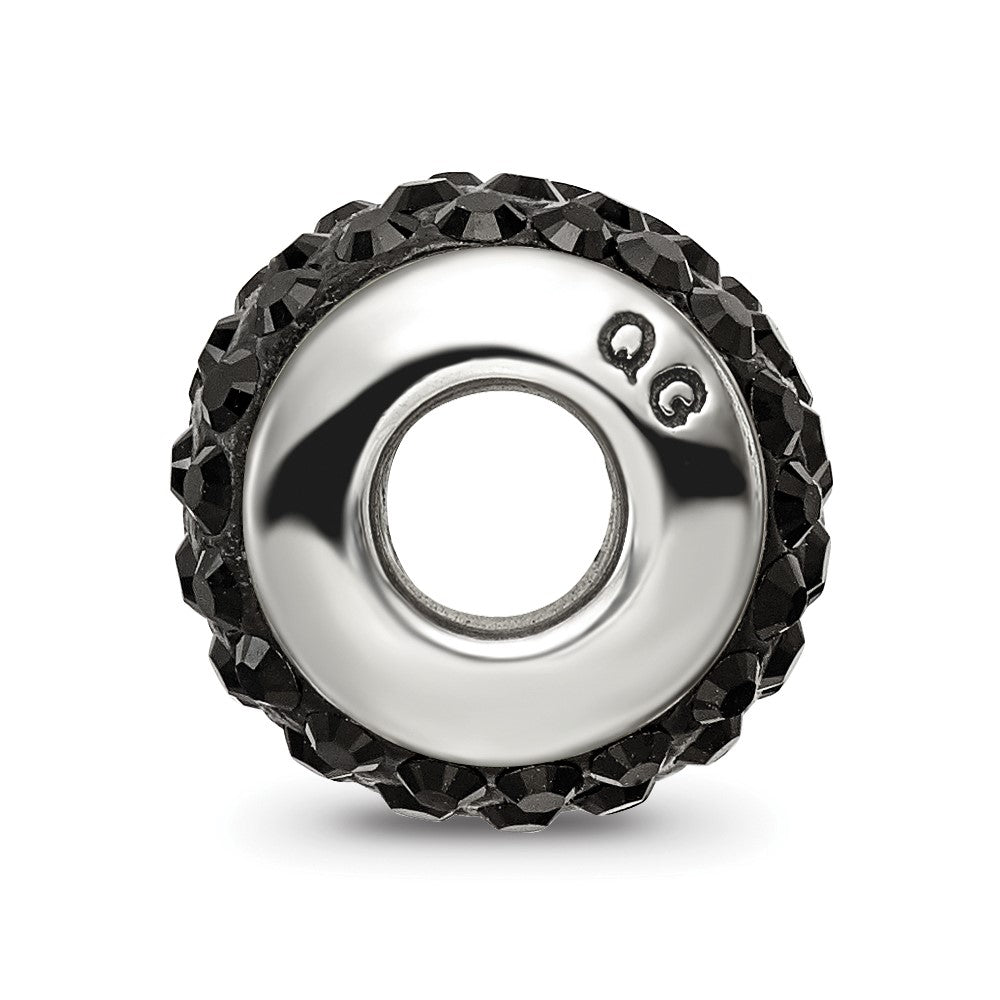 Reflections 925 Sterling Silver Black Full Preciosa Crystal Bead 12 x 8 mm