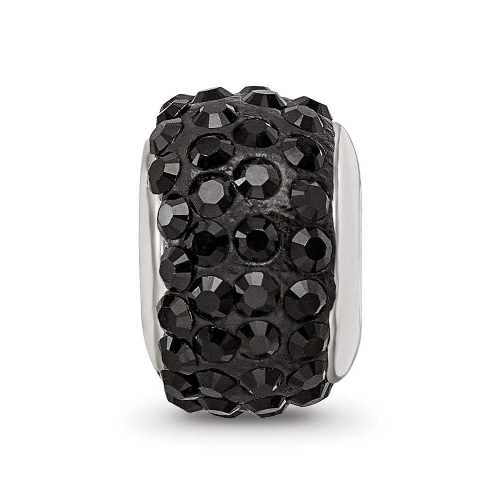 Reflections 925 Sterling Silver Black Full Preciosa Crystal Bead 12 x 8 mm
