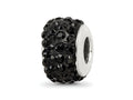 Reflections 925 Sterling Silver Black Full Preciosa Crystal Bead 12 x 8 mm