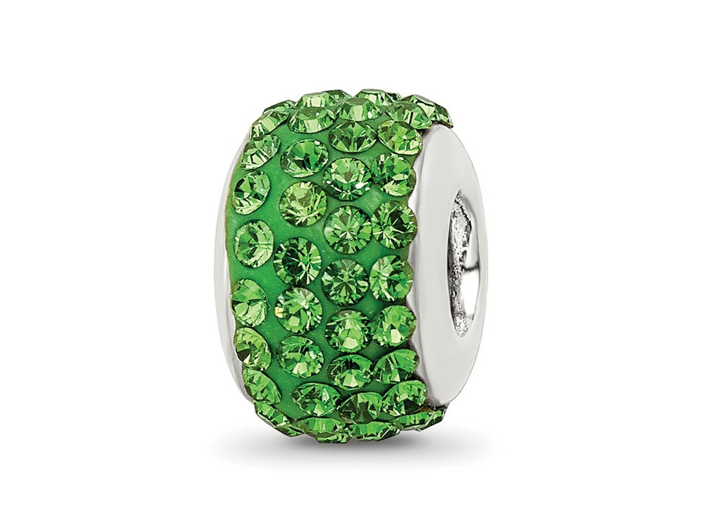 Reflections 925 Sterling Silver Green Full Preciosa Crystal Bead 12 x 8 mm
