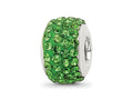 Reflections 925 Sterling Silver Green Full Preciosa Crystal Bead 12 x 8 mm