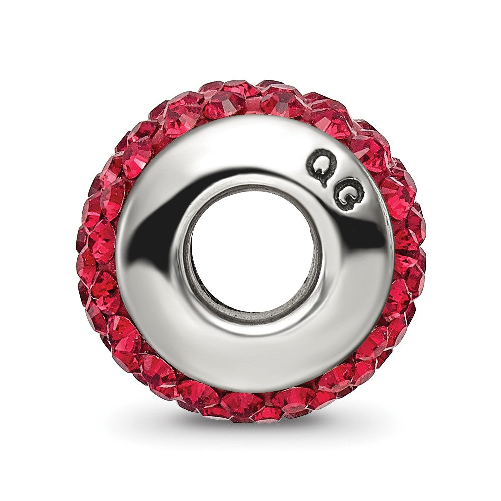Reflections 925 Sterling Silver Scarlet Full Preciosa Crystal Bead 12 x 8 mm