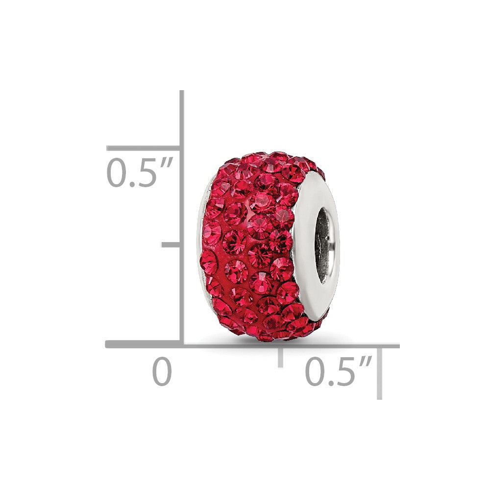 Reflections 925 Sterling Silver Scarlet Full Preciosa Crystal Bead 12 x 8 mm