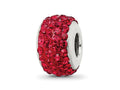 Reflections 925 Sterling Silver Scarlet Full Preciosa Crystal Bead 12 x 8 mm