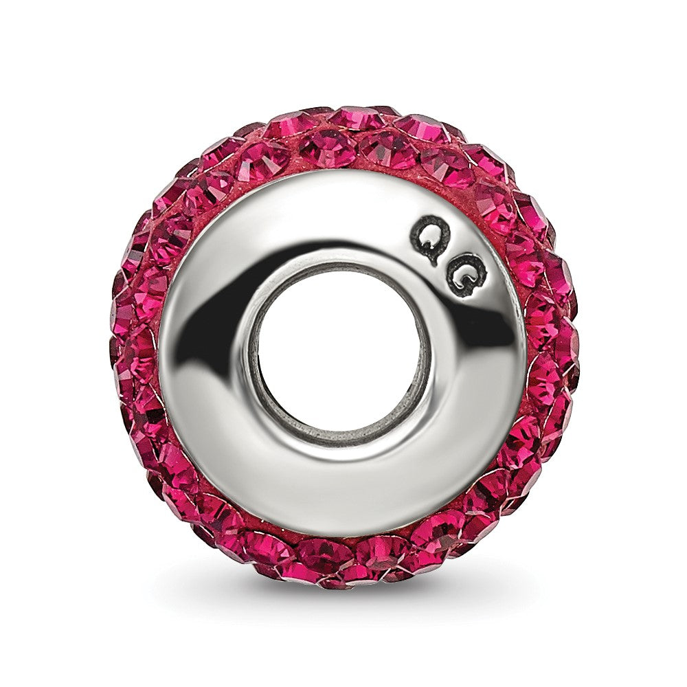 Reflections 925 Sterling Silver Maroon Full Preciosa Crystal Bead 12 x 8 mm