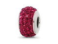 Reflections 925 Sterling Silver Maroon Full Preciosa Crystal Bead 12 x 8 mm
