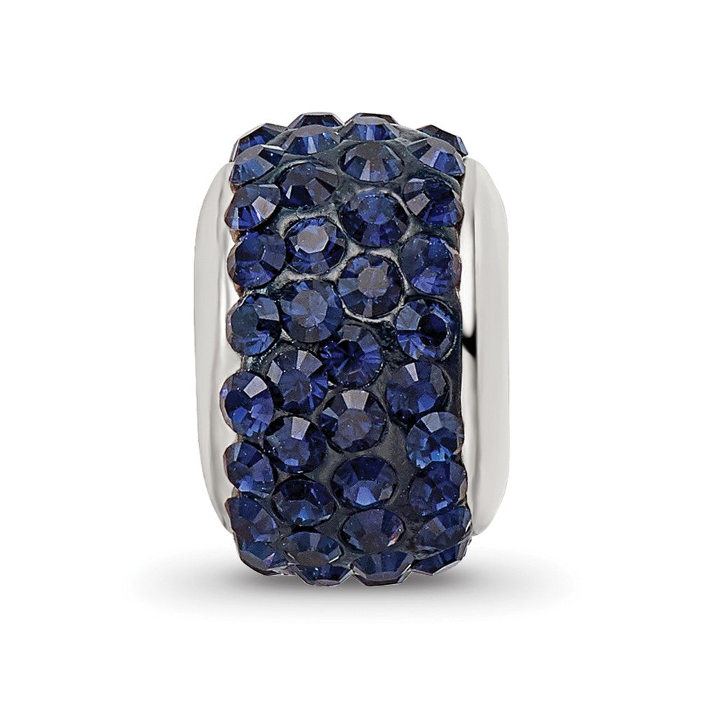 Reflections 925 Sterling Silver Dark Blue/Navy Full Preciosa Crystal Bead 10 x 4 mm